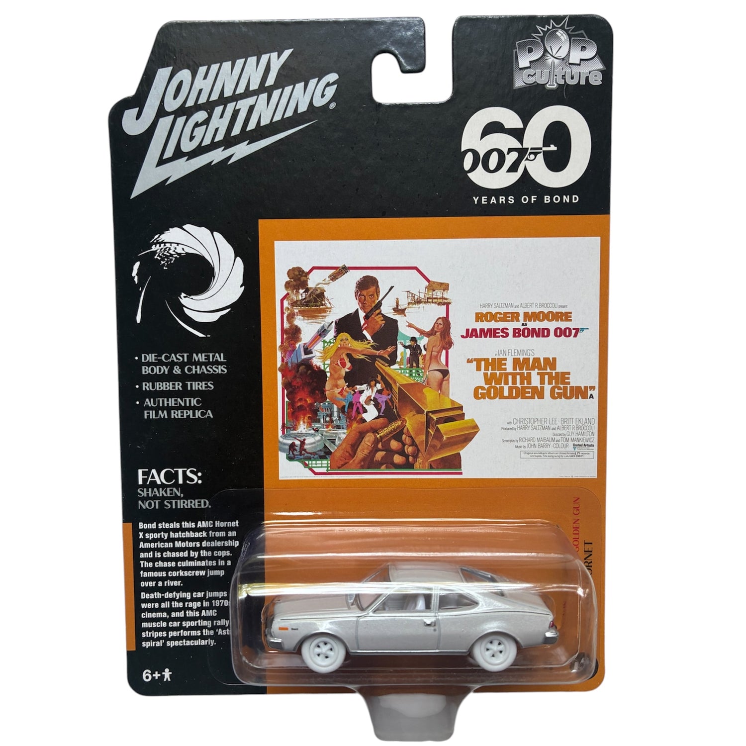 CHASE CAR 1974 AMC Hornet White – Johnny Lightning Pop Culture – JLPC009-4-3-CHASE
