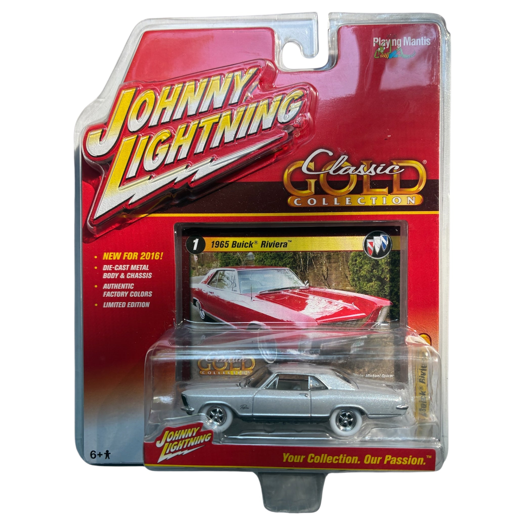 CHASE CAR 1965 Buick Riviera – Johnny Lightning Classic Gold 2016 – JLCG001-1-CHASE