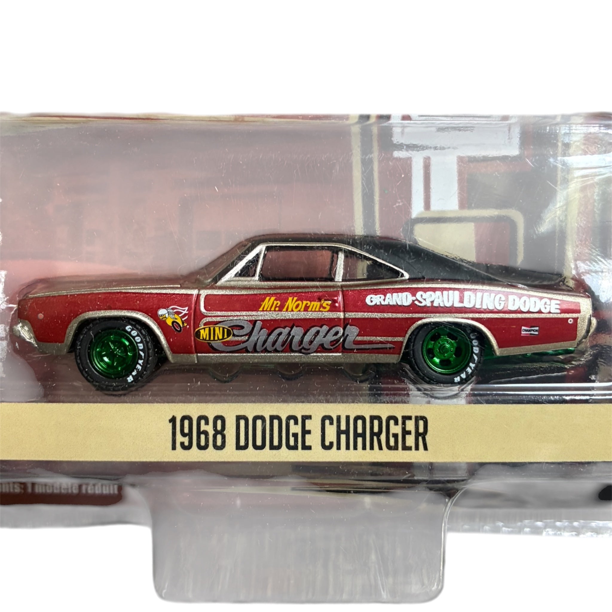 CHASE CAR 1968 Dodge Charger Mr. Norm’s Mini Charger – GreenLight 1:64 GL41160-B-CHASE