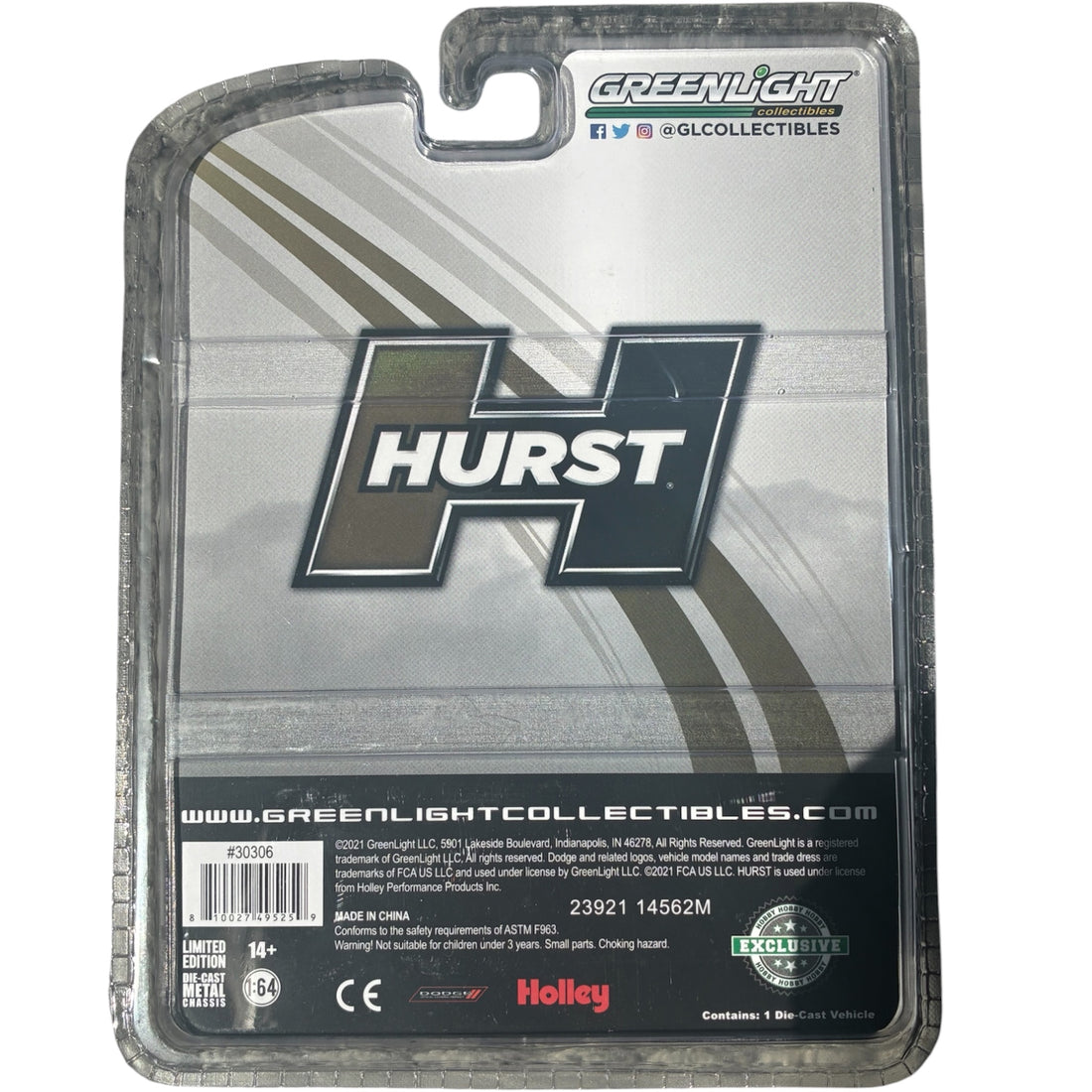 CHASE CAR GreenLight Hobby Exclusive 1:64 2009 Dodge Challenger R/T Hurst GL30306-CHASE