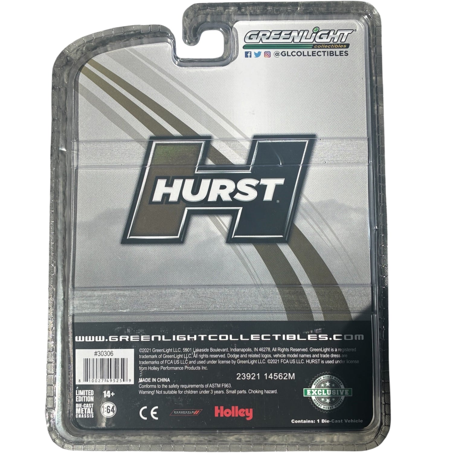 CHASE CAR GreenLight Hobby Exclusive 1:64 Dodge Challenger R/T Hurst 2009 GL30306-CHASE