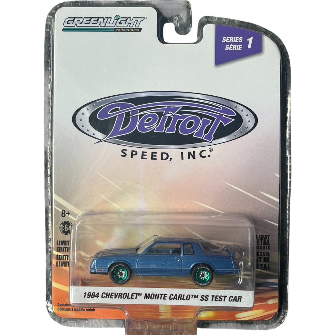 CHASE CAR GreenLight Detroit Speed Inc. 1:64 1984 Chevrolet Monte Carlo SS Test Car GL39040-B-CHASE