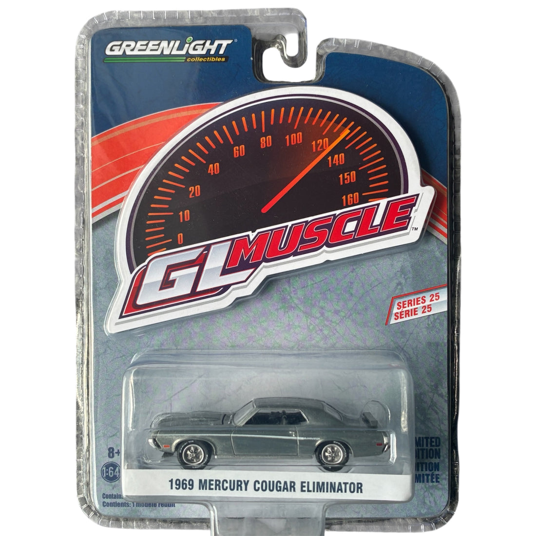 CHASE CAR GreenLight Muscle 1:64 1969 Mercury Cougar Eliminator – Series 25 GL13300-B-CHASE