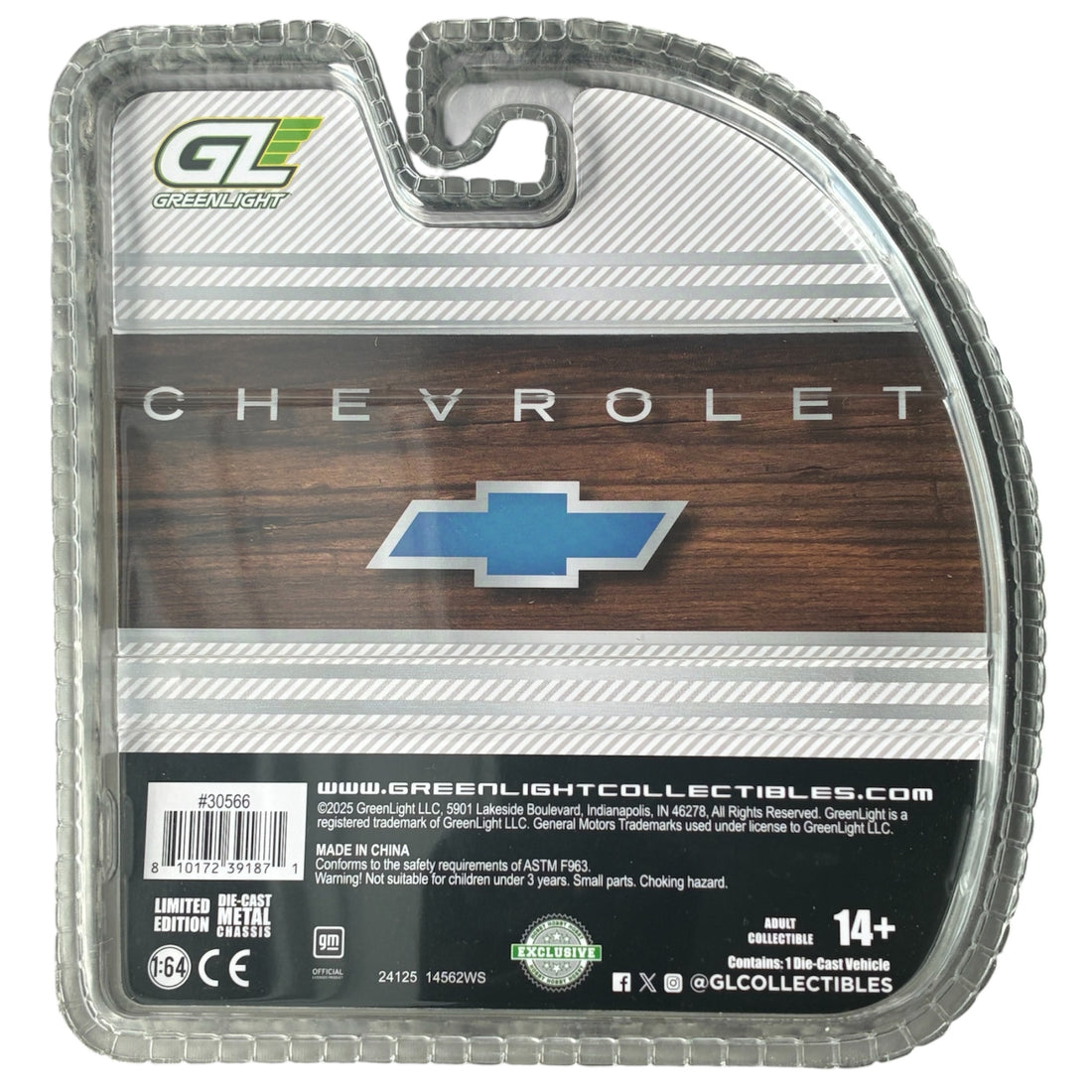 CHASE CAR GreenLight Hobby Exclusive 1:64 1972 Chevrolet Cheyenne C10 Short Bed GL30566-CHASE