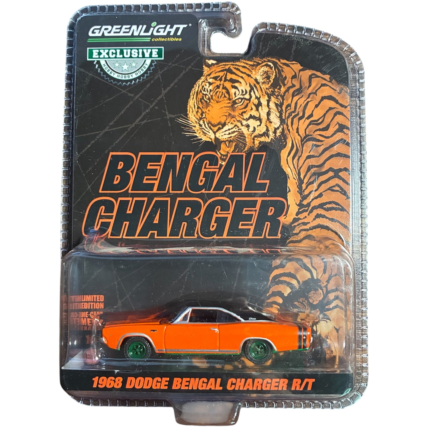 CHASE CAR GreenLight Hobby Exclusive 1:64 1968 Dodge Bengal Charger R/T GL30375-CHASE