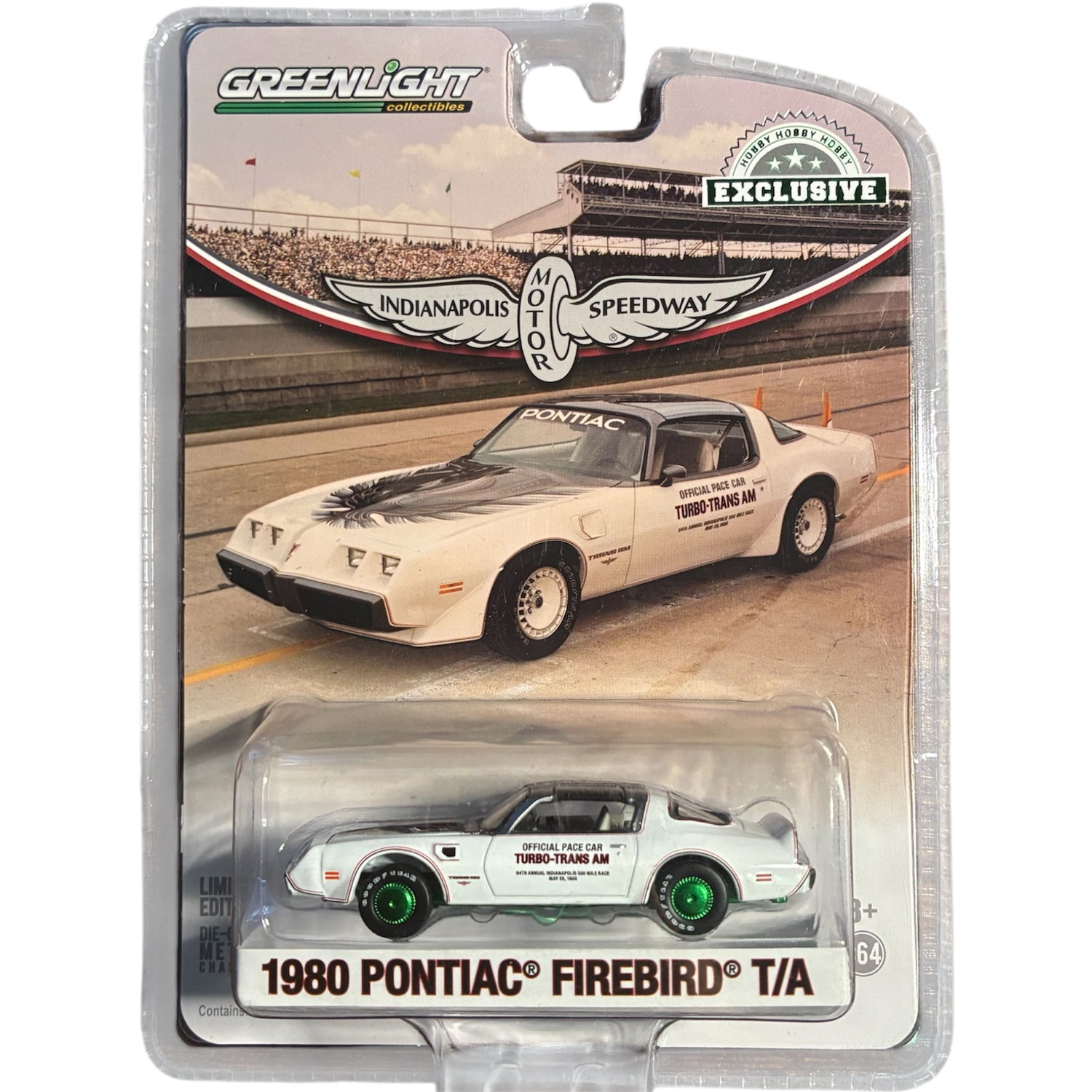 CHASE CAR GreenLight Hobby Exclusive 1:64 Pontiac Firebird Turbo Trans Am 1980 Indianapolis 500 GL30226-CHASE