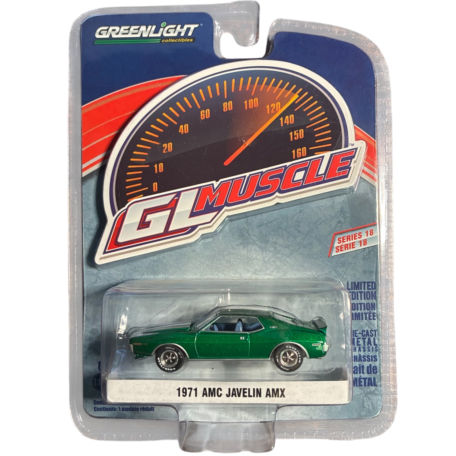 CHASE CAR 1971 AMC Javelin AMX – GreenLight Muscle Series 18 1:64 – GL13180-CHASE
