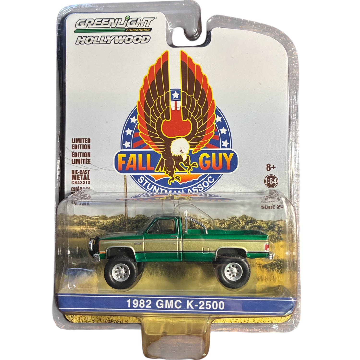 CHASE CAR 1982 GMC K-2500 Fall Guy Stuntman Association – GreenLight Hollywood Series 26 – 1:64 – GL44860-F-CHASE