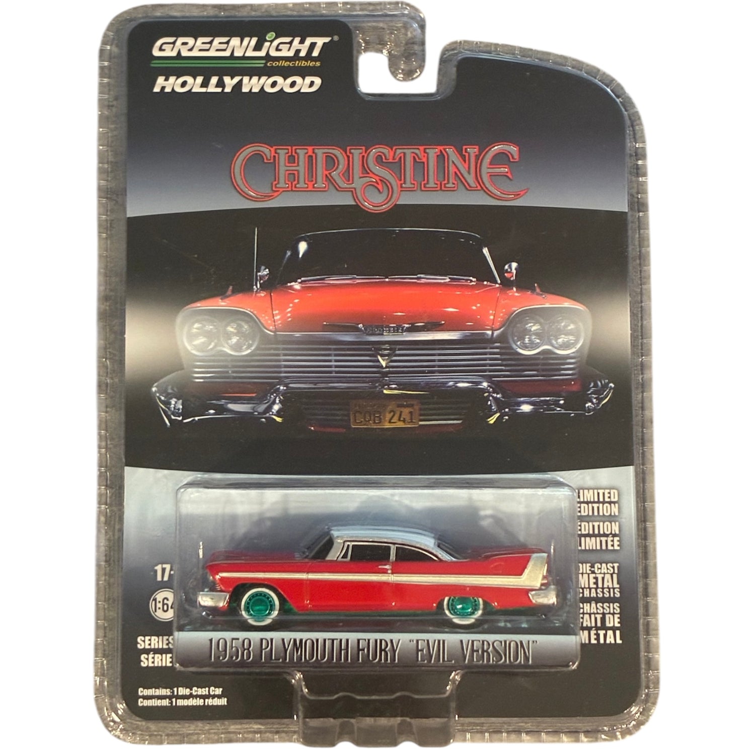 CHASE CAR GreenLight Hollywood 1:64 Plymouth Fury 1958 « Evil Version » – Christine Series 24 GL44840-B-CHASE