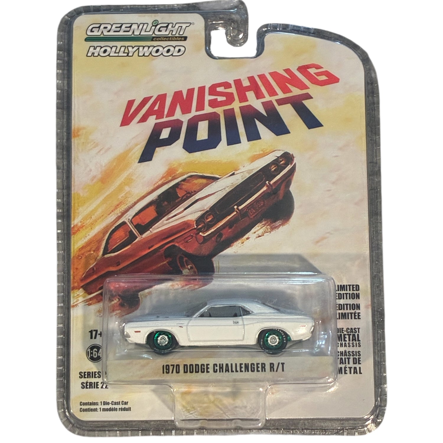 CHASE CAR GreenLight Hollywood 1:64 1970 Dodge Challenger R/T – Vanishing Point Series 22 GL44820-A-CHASE