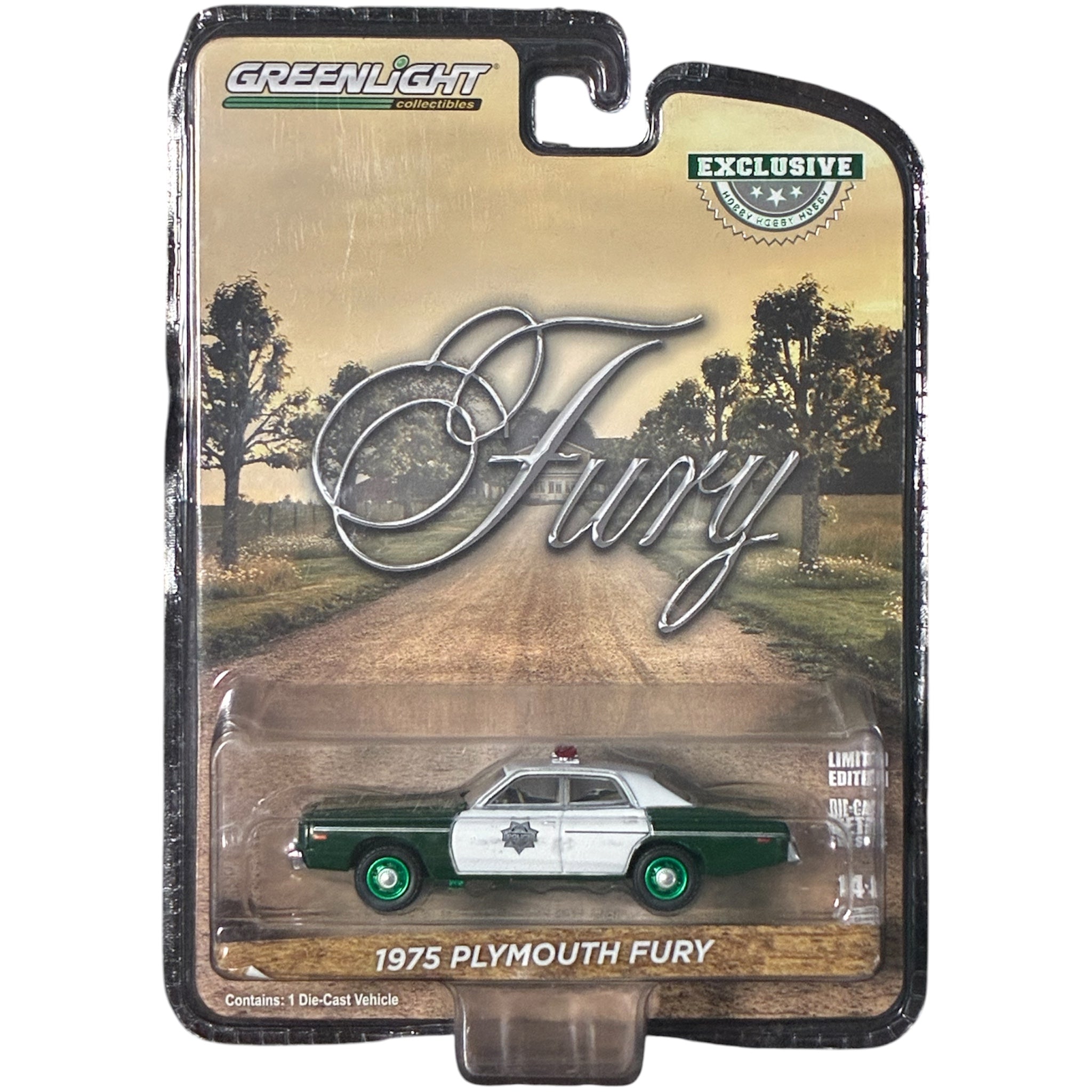 CHASE CAR – Plymouth Fury Police 1975 Hobby Exclusive 1:64 – GreenLight GL30325-CHASE