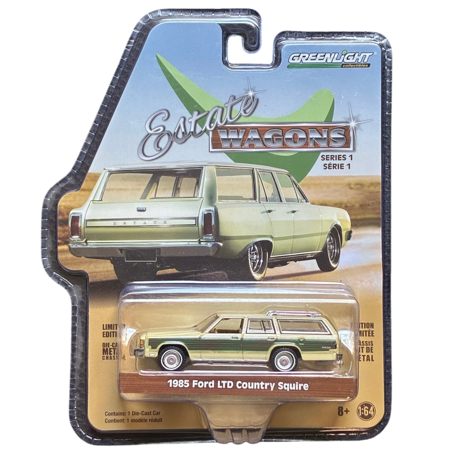CHASE CAR GreenLight 1:64 Ford LTD Country Squire 1985 – Estate Wagons Series 1 – GL29910-F-CHASE