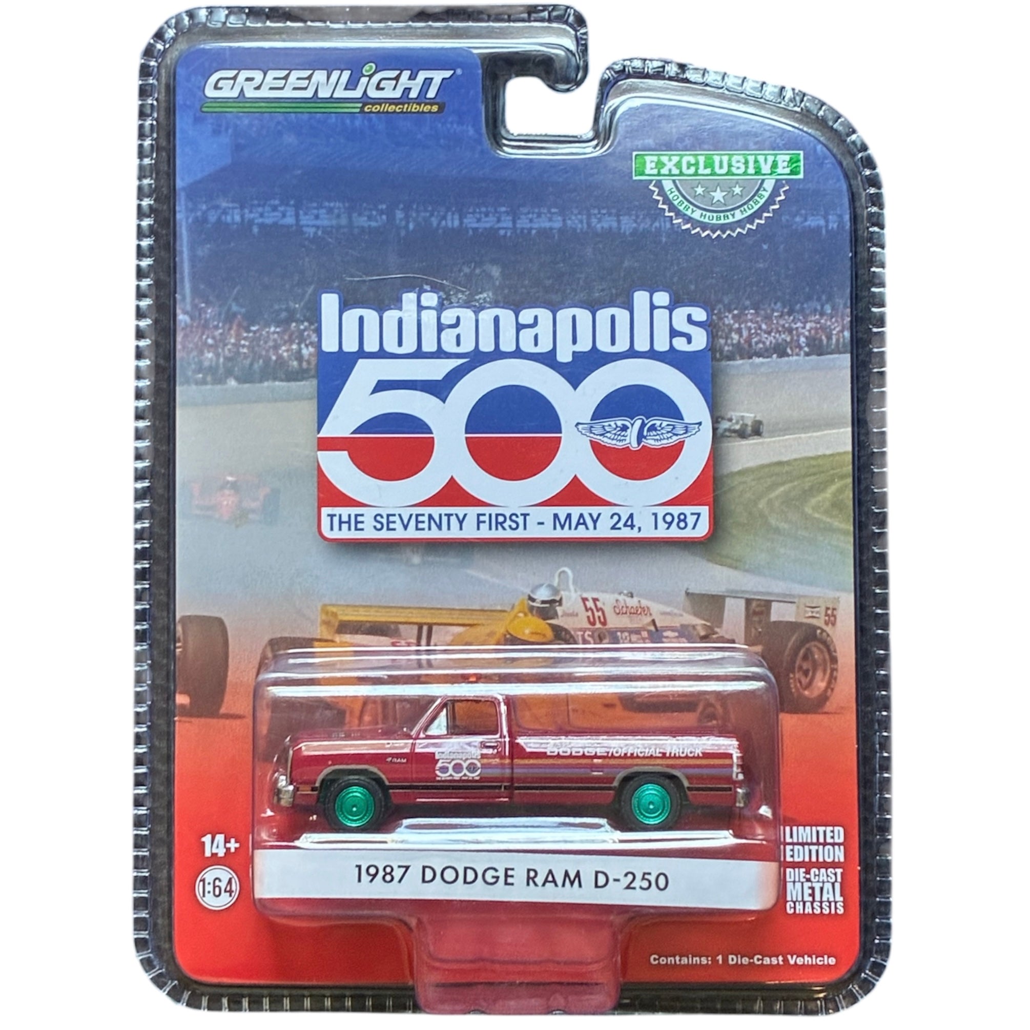 CHASE GreenLight 1:64 Dodge Ram D-250 1987 – 71e Indianapolis 500 – Roues vertes – GL30399-CHASE