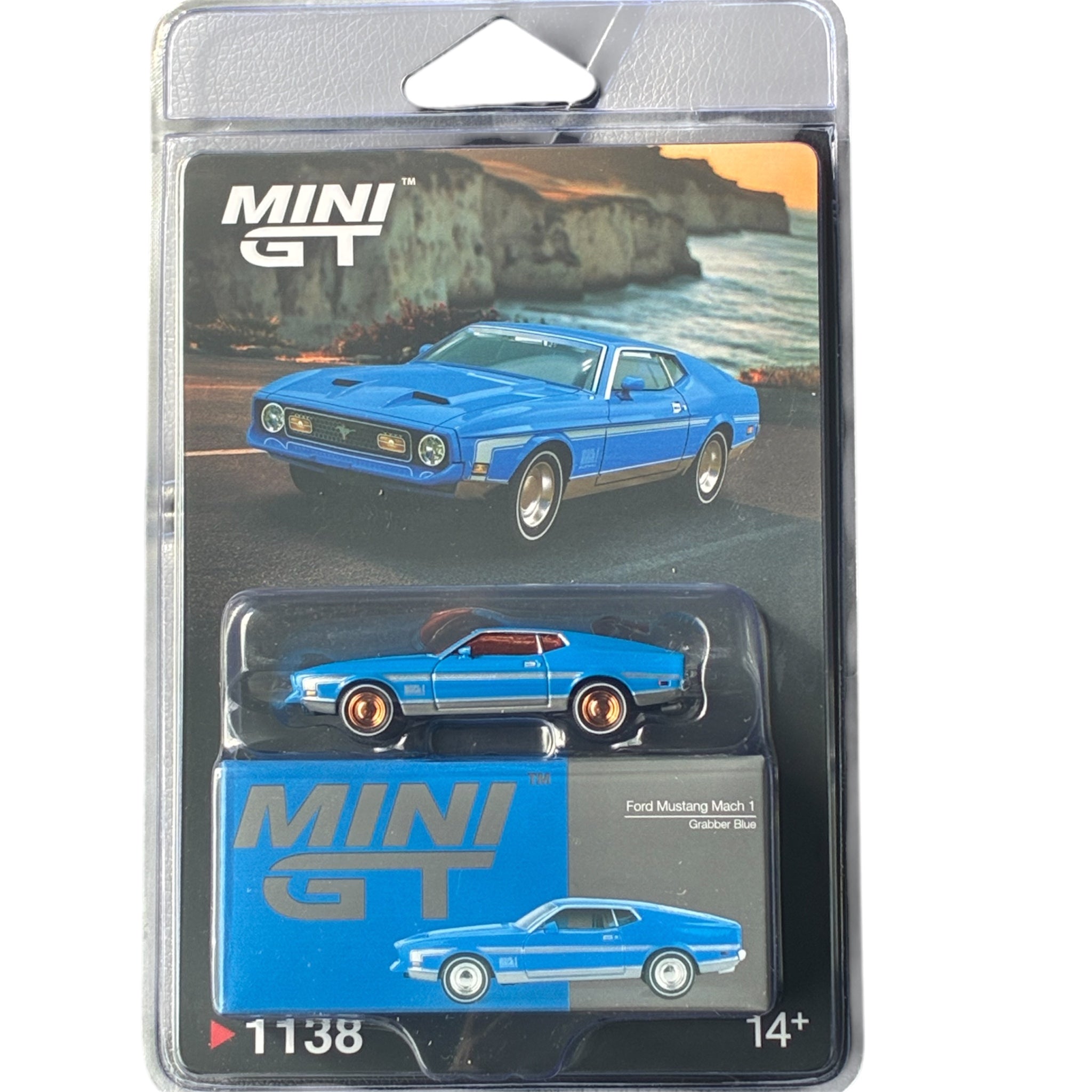 CHASE CAR Mini GT 1:64 Ford Mustang Mach 1 – MGT01138-BLC-CHASE