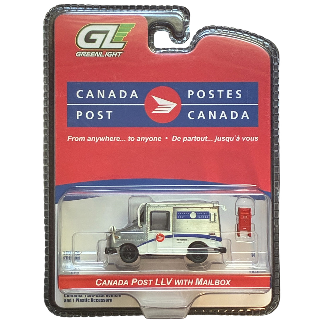 CHASE CAR – GreenLight 1:64 Canada Post LLV with Mailbox – Silver CHASE – Limited Edition – GL29889-SILVER-CHASE