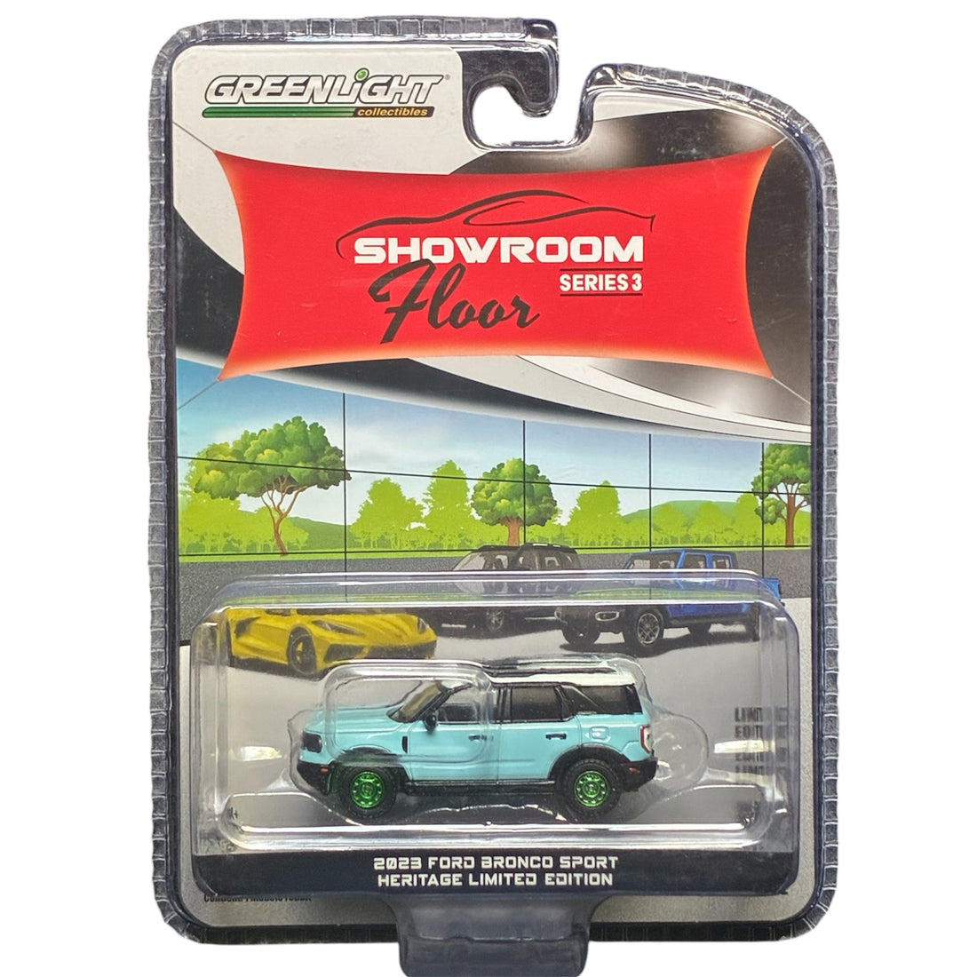CHASE CAR GreenLight 1:64 Ford Bronco Sport Heritage Limited Edition 2023 – Showroom Floor Série 3 – GL68030-E-CHASE