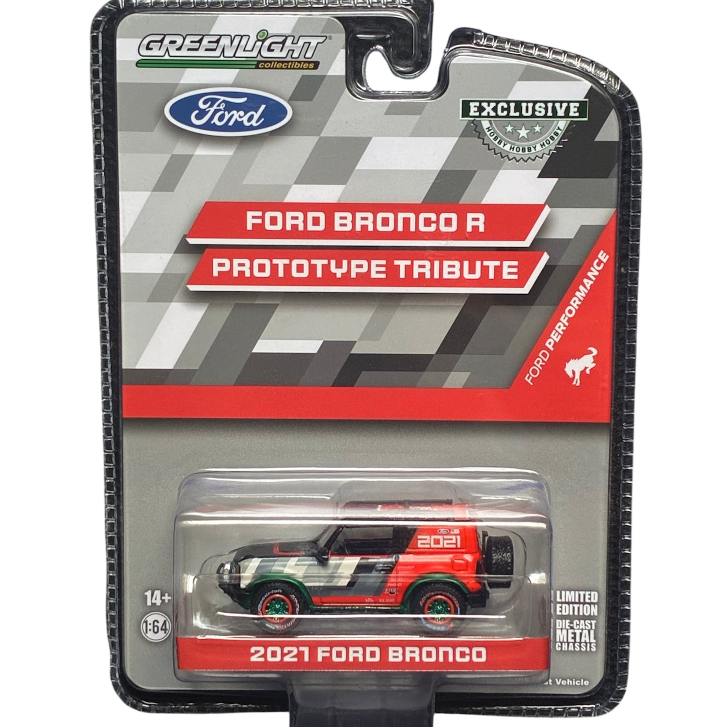 CHASE CAR GreenLight 1:64 2021 Ford Bronco R Prototype Tribute – Hobby Exclusive – GL30349-CHASE