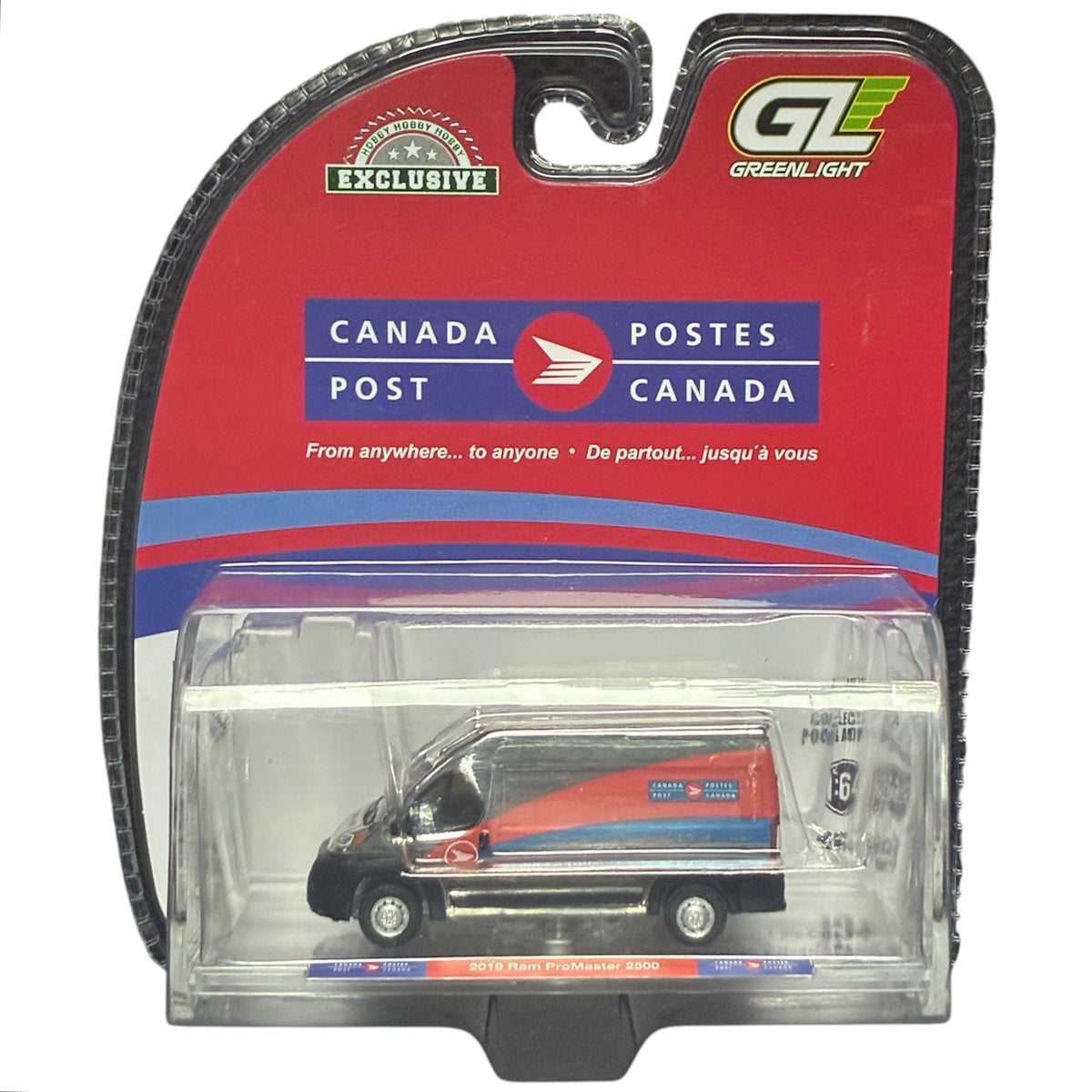 CHASE CAR GreenLight Hobby Exclusive Postes Canada Ram ProMaster 2500 2019 Chrome Chase 1:64 GL30591-CHASE