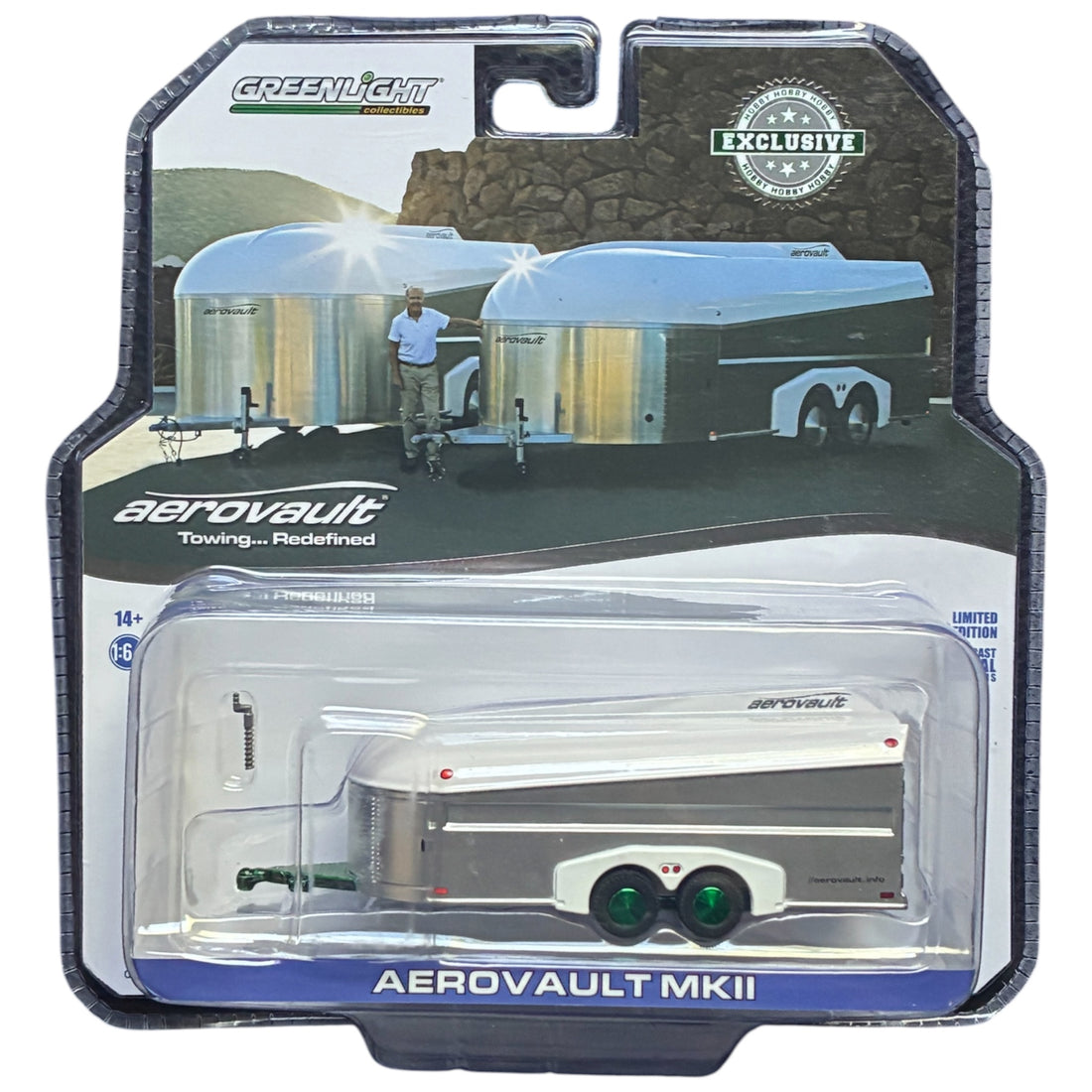 CHASE CAR GreenLight Hobby Exclusive 2018 Aerovault MKII Remorque 1:64 GL30008-CHASE
