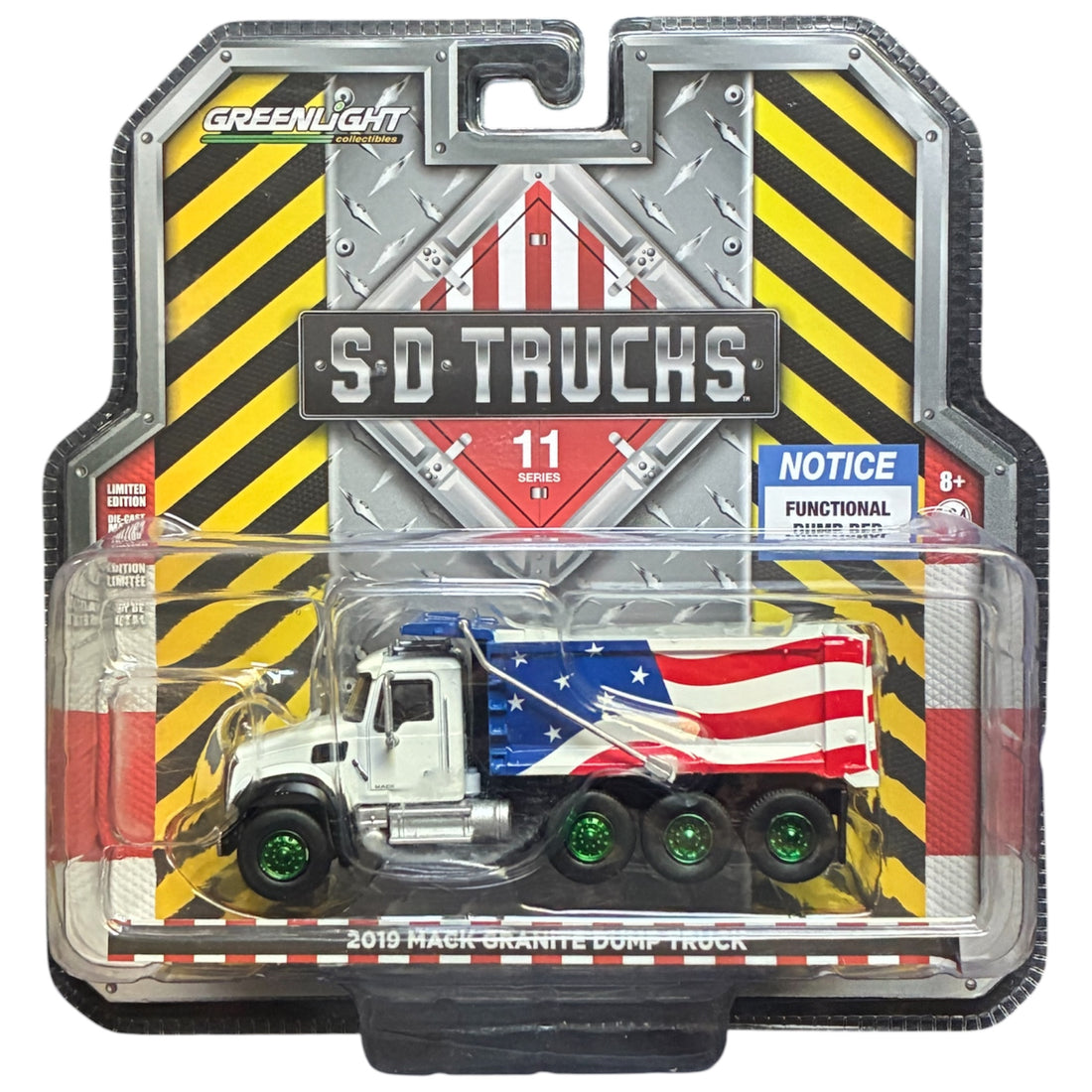 CHASE CAR GreenLight S.D. Trucks Series 11 2019 Mack Granite Camion-Benne USA 1:64 GL45220-C-CHASE