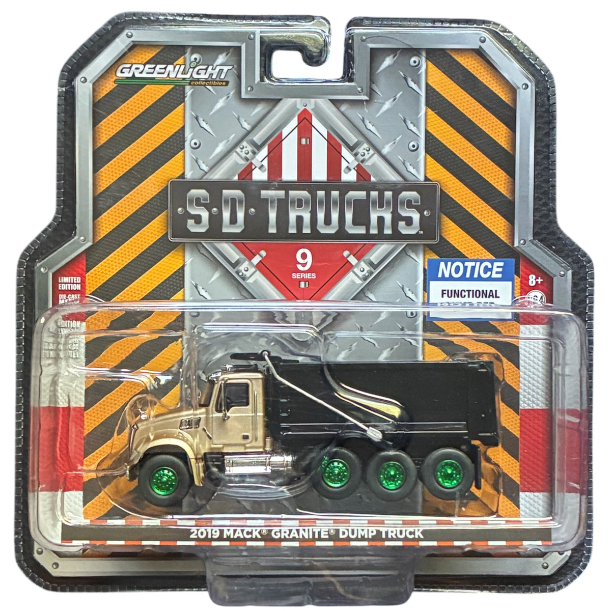 CHASE CAR GreenLight SD Trucks Series 9 2019 Mack Granite Dump Truck 1:64 – GL45090-C-CHASE