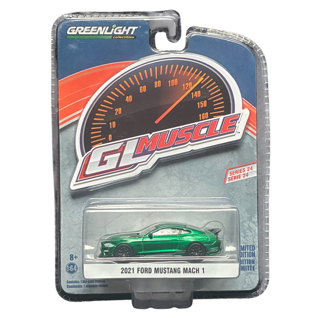 CHASE CAR GreenLight 1:64 2021 Ford Mustang Mach 1 – GL Muscle Series 24 – Green Machine GL13290-F-CHASE