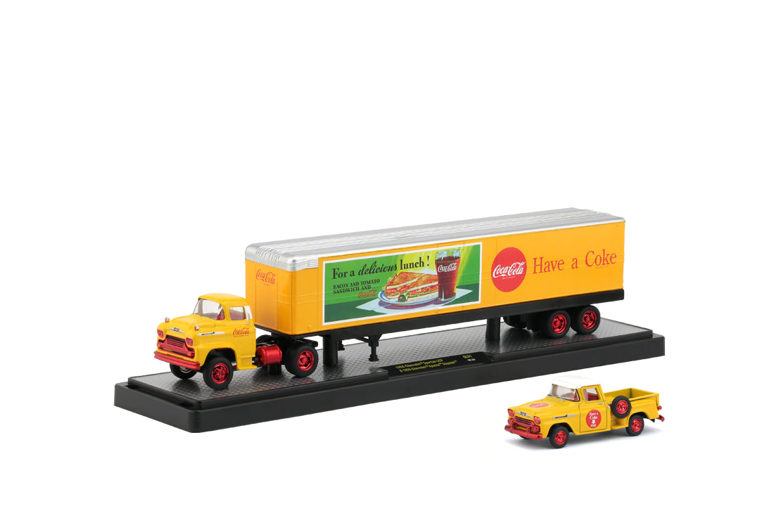 Chase Cars-Coca-Cola 1958 Chevrolet Spartan LCF &amp; 1958 Chevrolet Apache Stepside