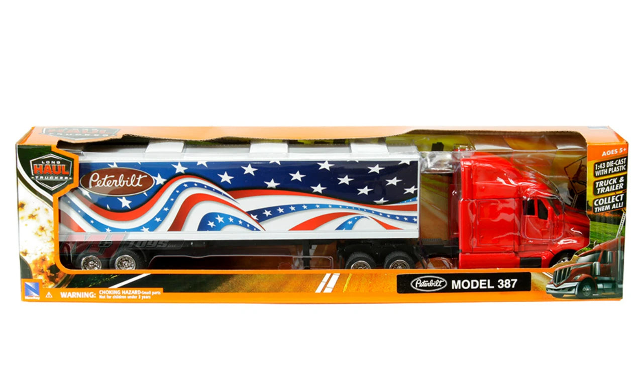 Peterbilt 387 Tractor with Dry Van Trailer USA 1/43