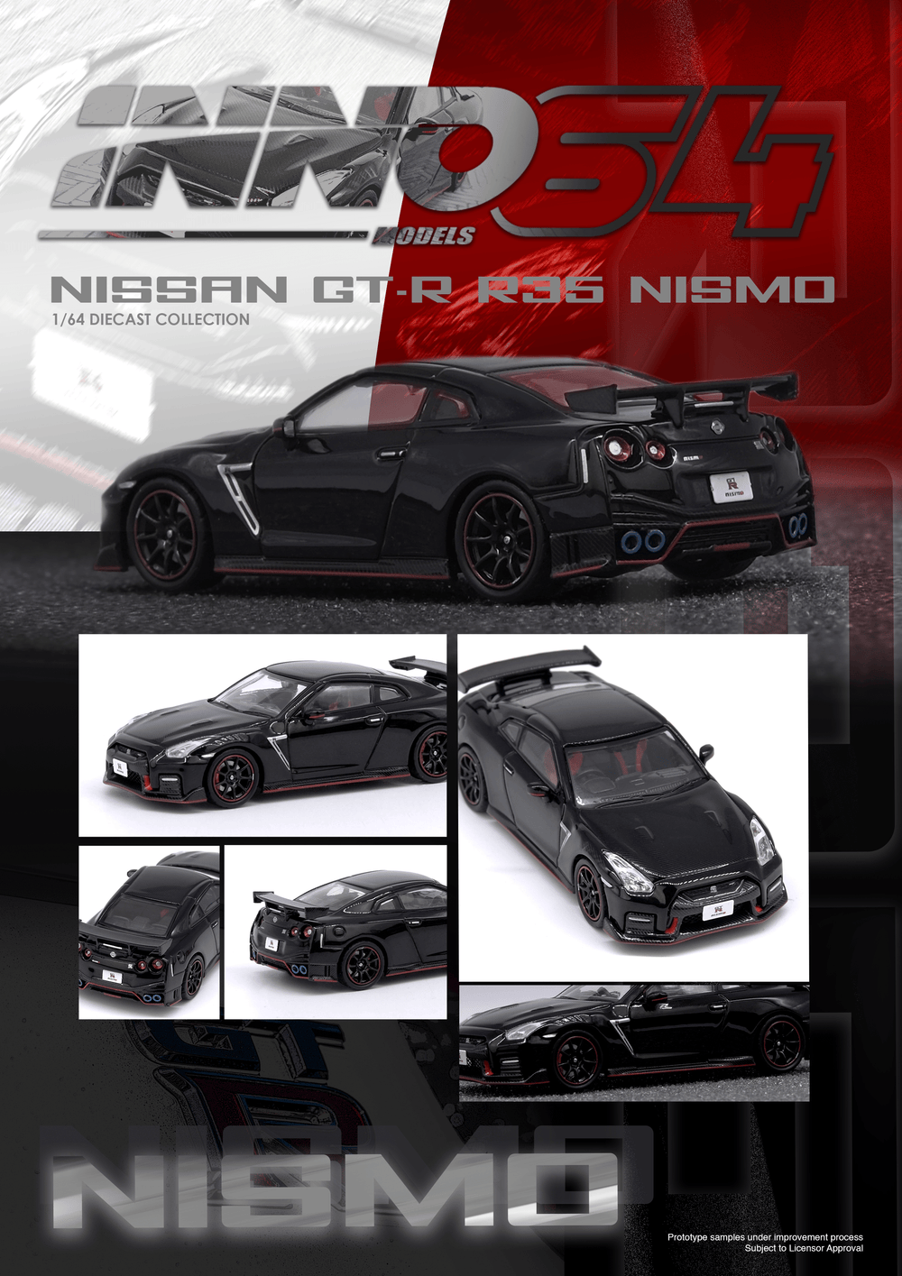 INNO64- NISSAN GT-R (R35) NISMO Black IN64-R35N-BLA