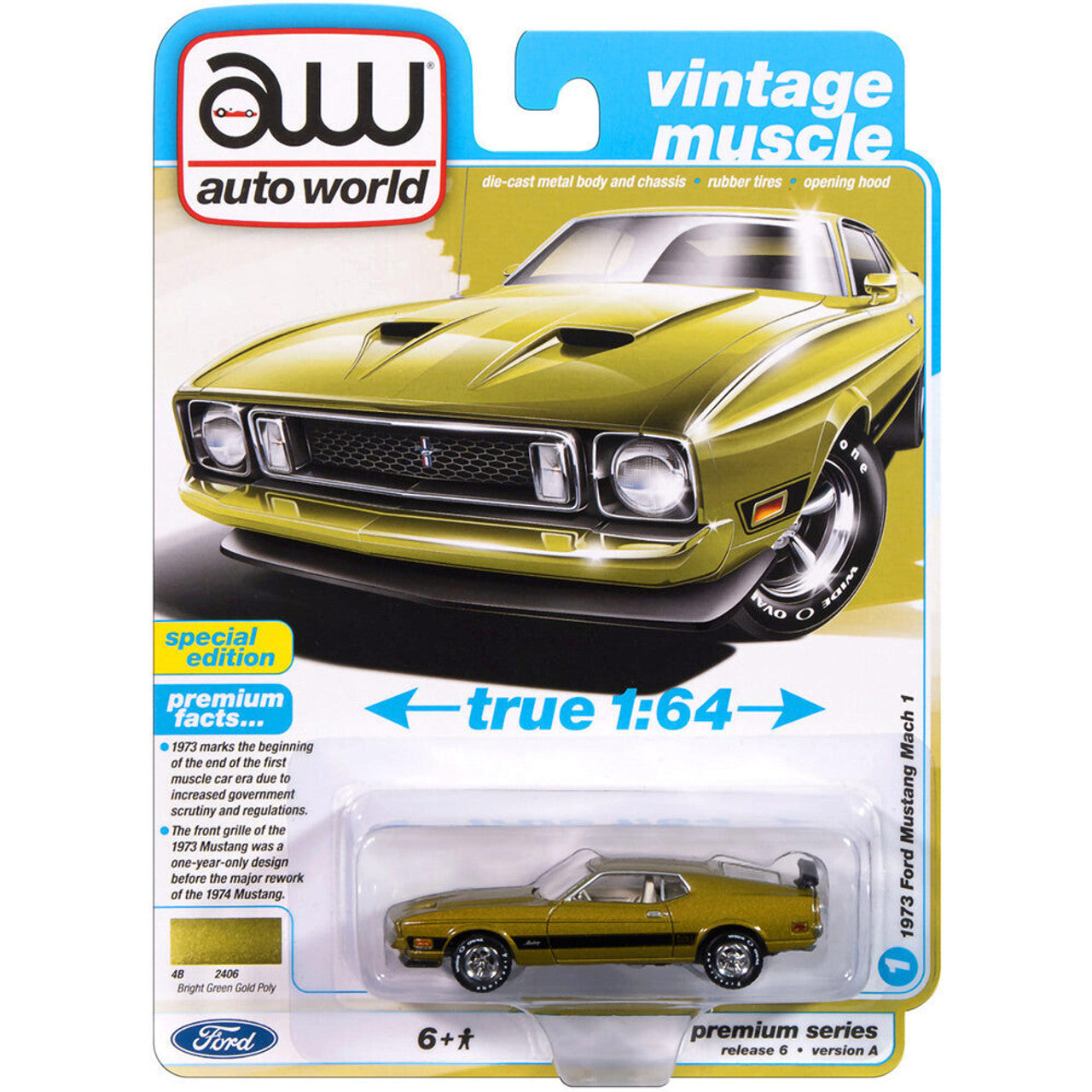 1973 Ford Mustang Mach 1 - Bright Green Gold Poly
