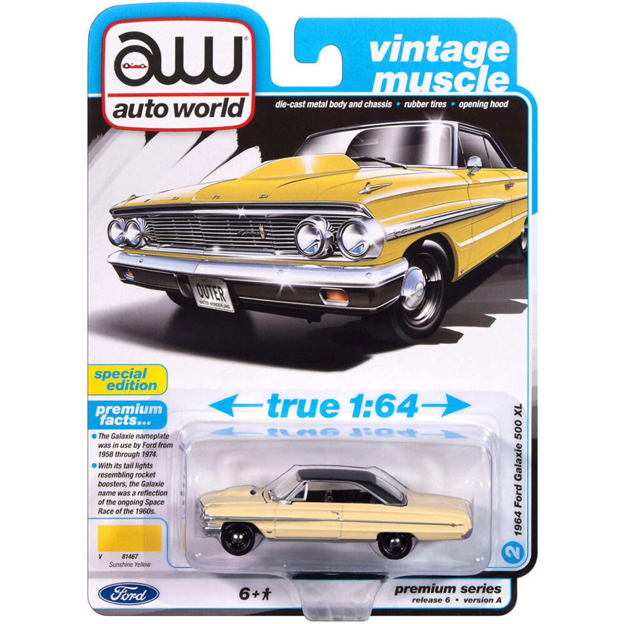 1964 Ford Galaxie 500XL - Sunshine Yellow w/Black Roof