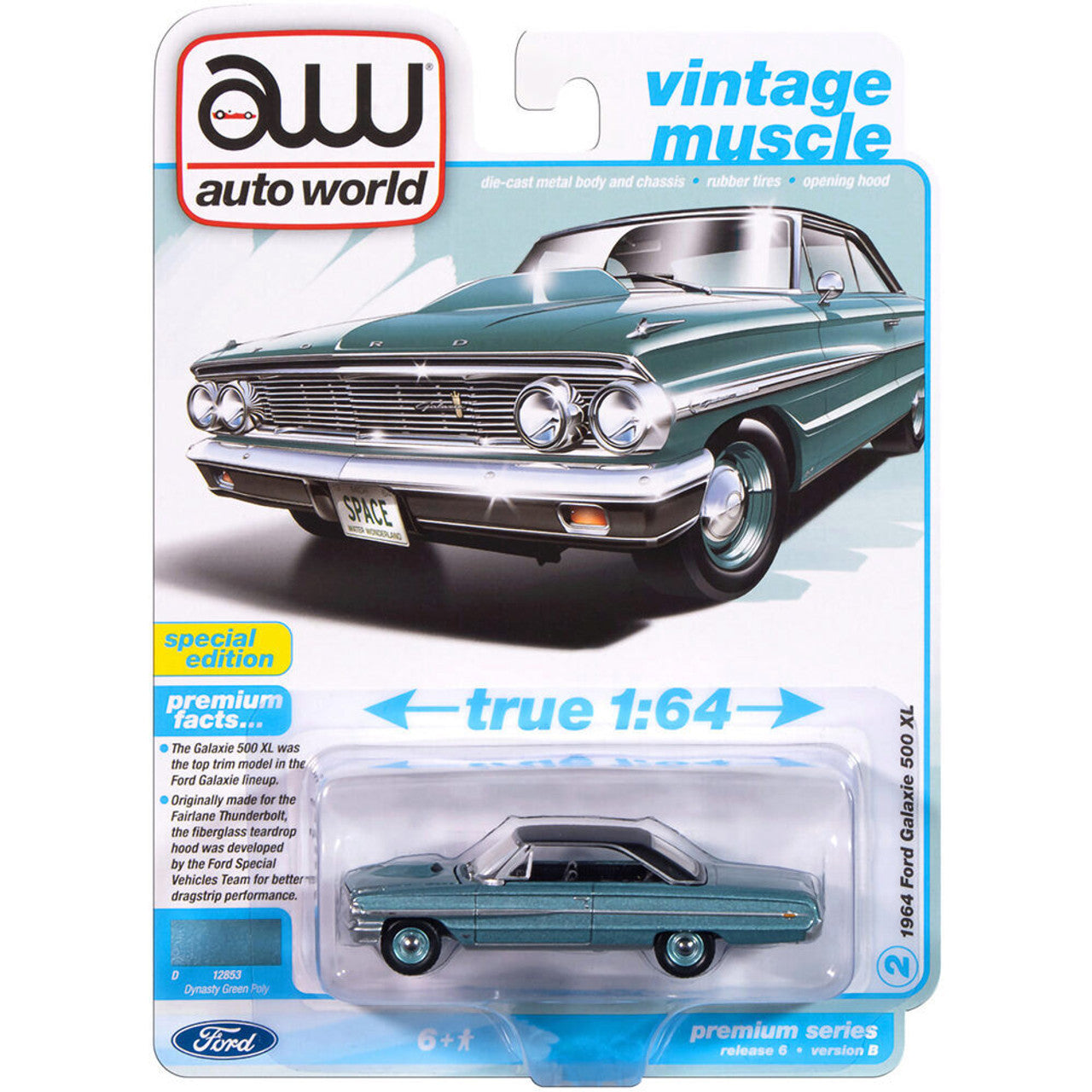 1964 Ford Galaxie 500XL - Dynasty Green w/Black Roof – Nice