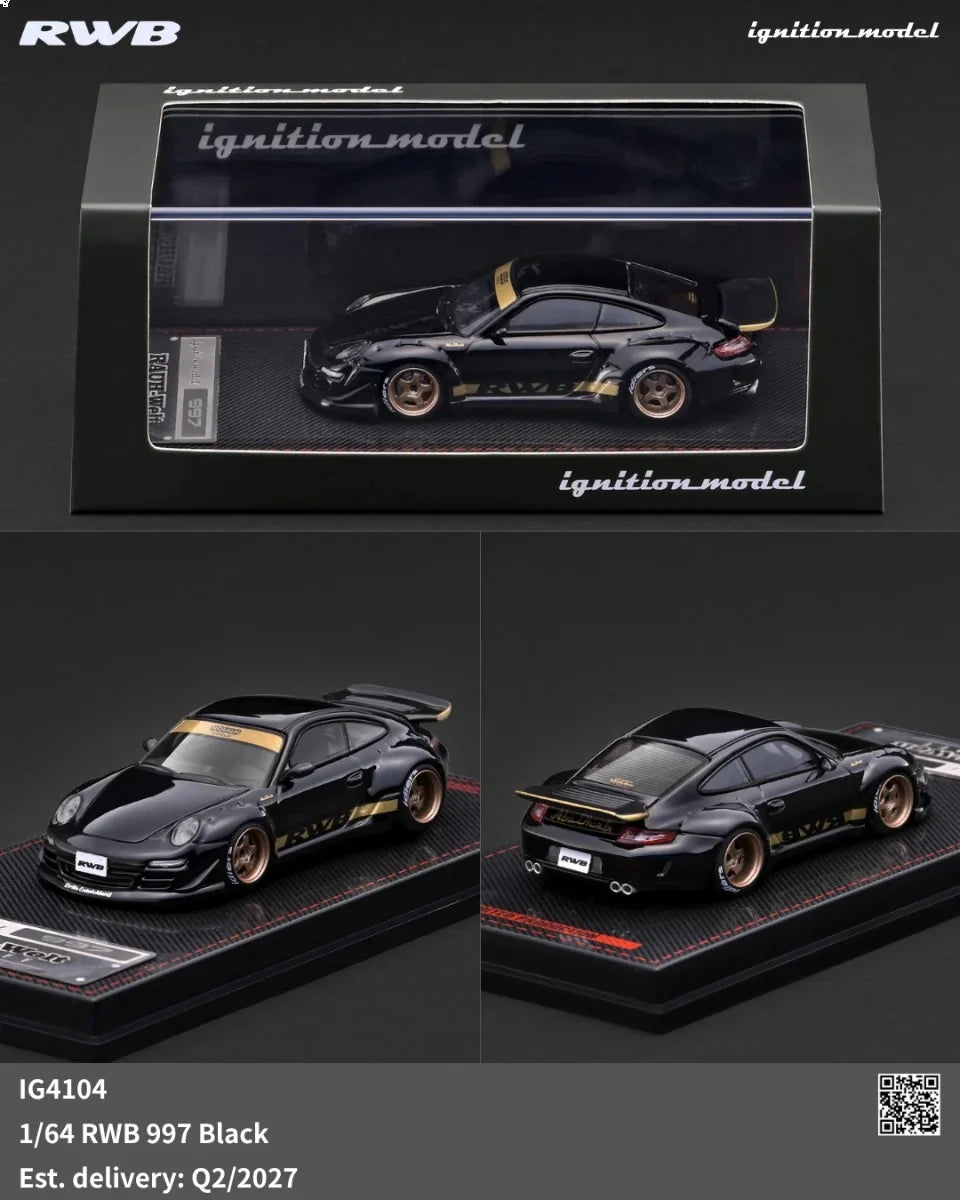 (PRE-ORDER 2027) Ignition Model RWB 997 Black 1:64 – IG4104