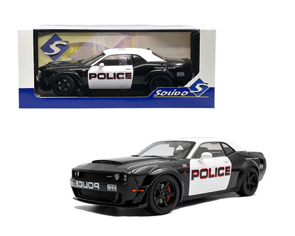 SOLIDO - 2023 Dodge Challenger Demon "Police" Black and White - S1805715