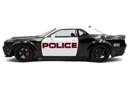 SOLIDO - 2023 Dodge Challenger Demon "Police" Black and White - S1805715