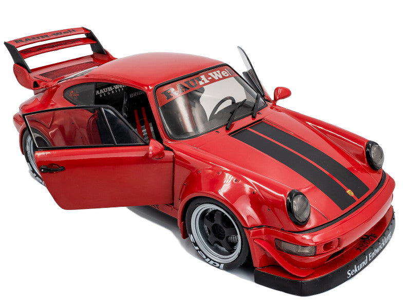 SOLIDO - 2024 RWB Bodykit "Taikano Kaishin" Red with Black Stripes - S1807514