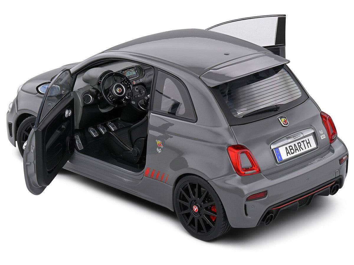 SOLIDO - 2022 Fiat 695 Abarth XSR Yamaha Record (Gray with Red Stripes)