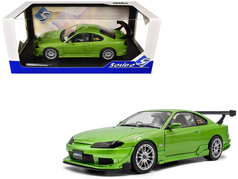 SOLIDO - 1999 Nissan Silvia S15 Spec-R Aero RHD (Right Hand Drive) "Never Satisfied" Green Metallic - S1812203