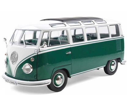 Solido 1:18 Volkswagen T1 Samba 1962 – Vert et blanc – S1813403