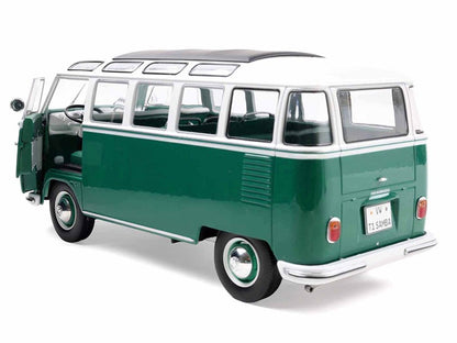 Solido 1:18 Volkswagen T1 Samba 1962 – Vert et blanc – S1813403
