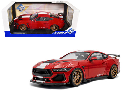 SOLIDO - 2024 Ford Shelby Mustang Super Snake Race Red with White Stripes - S1813801