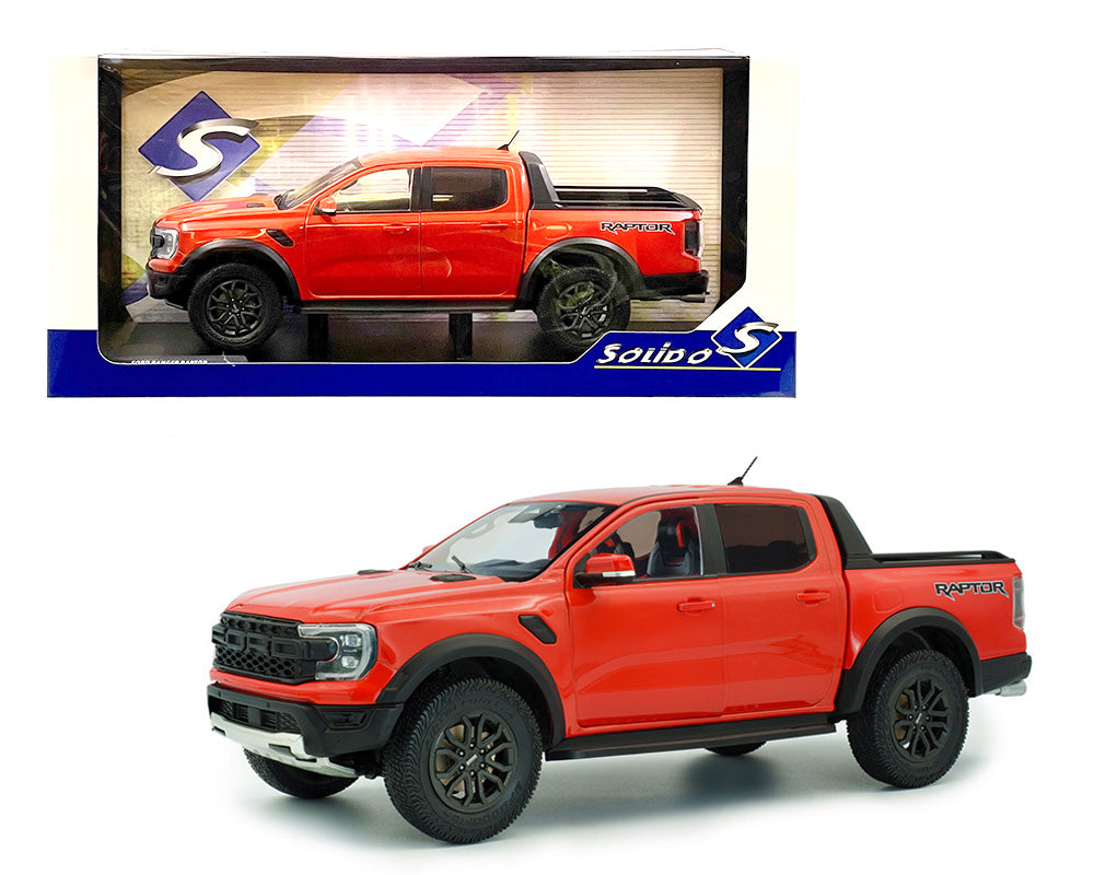 Ford Ranger Raptor 2024 Orange Solido 1:18 S1813901