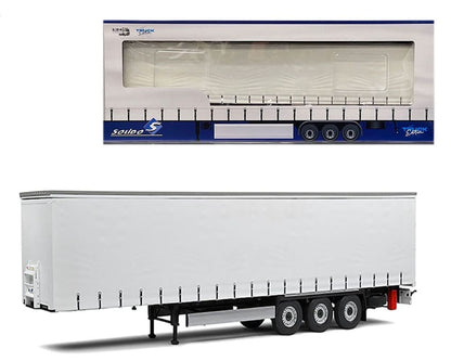 SOLIDO  1/24 - Semi Canvas Trailer (White)-Remorque Bachée (Blanc) S2400502