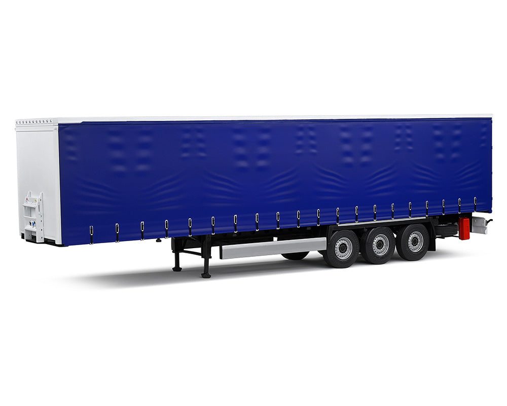 SOLIDO  1/24 - Semi Canvas Trailer (Blue)-Remorque Bachée (Bleu) S2400504