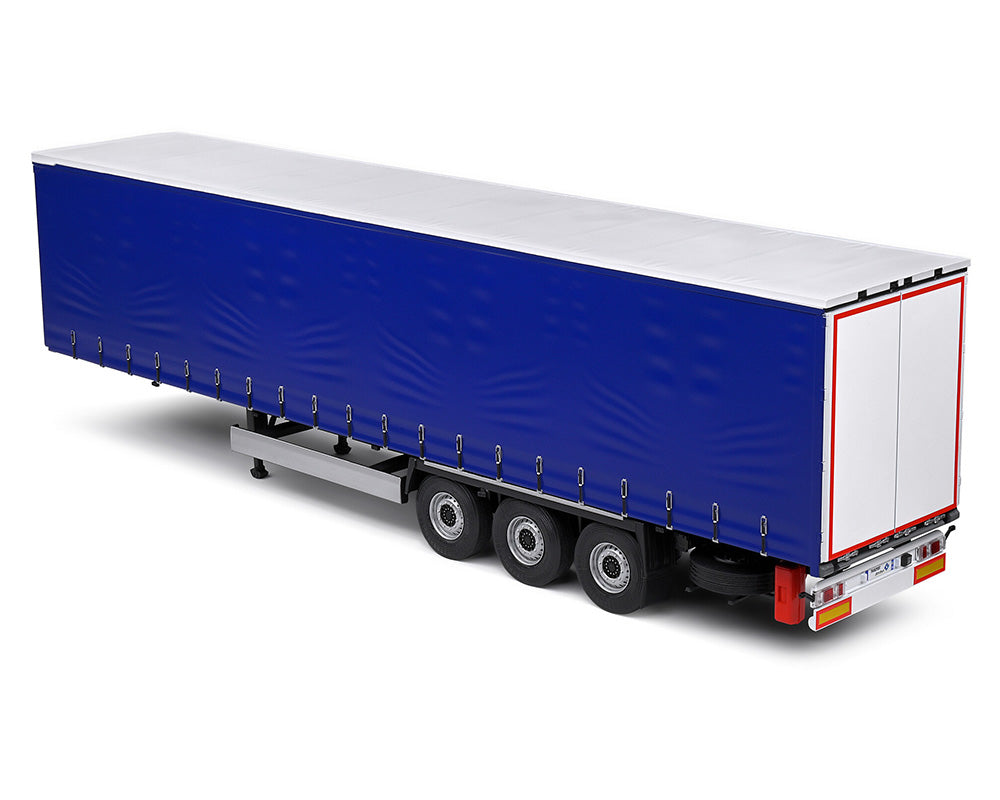 SOLIDO  1/24 - Semi Canvas Trailer (Blue)-Remorque Bachée (Bleu) S2400504