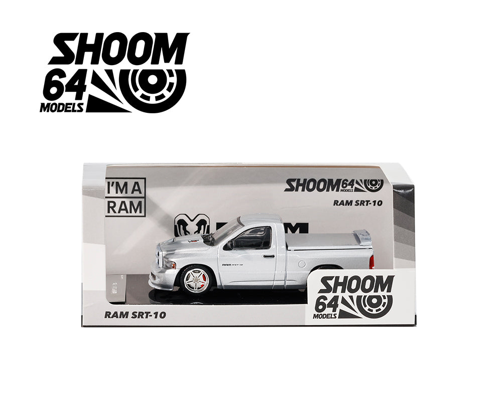 Shoom64 by GCD 1/64 - 2003 Ram SRT-10 LHD Silver - SHOOM-103-004