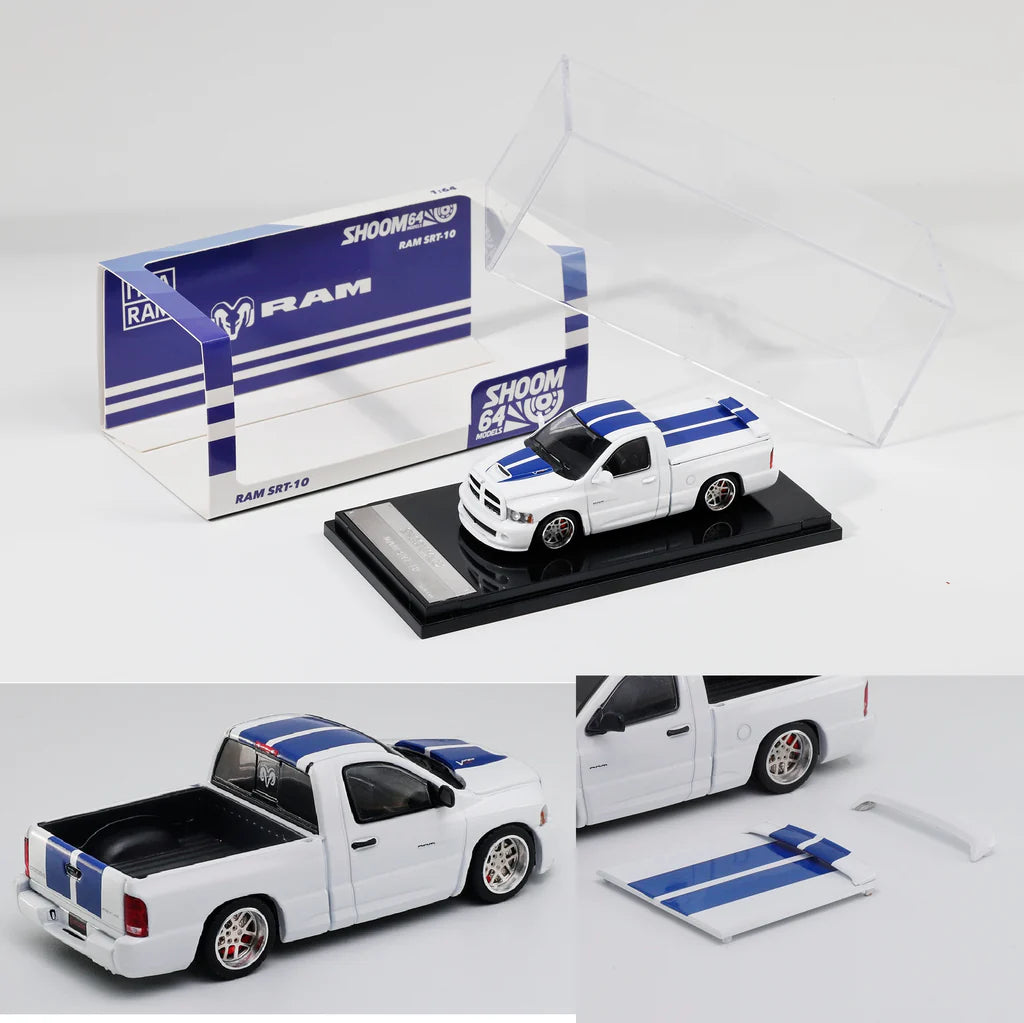 Shoom64 by GCD 1/64 - 2003 Ram SRT-10 LHD White - SHOOM-103-005