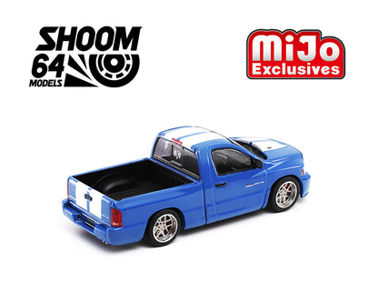 Shoom64 by GCD 1/64 - 2003 Ram SRT-10 LHD Blue - 103014-MJ1 - Mijo Exclusives