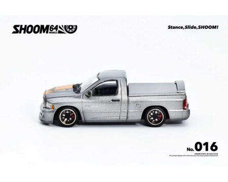 SHOOM64 1:64 Dodge Ram SRT-10 Pickup 2003 – Gris avec orange – Édition limitée – SHOOM-103-016