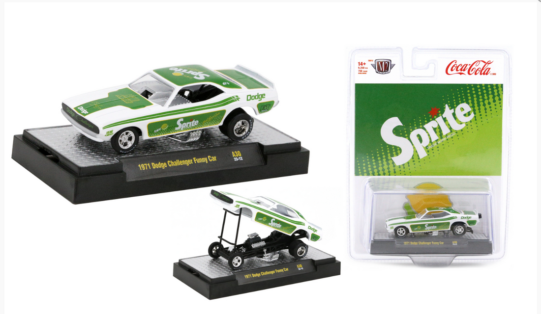1971 Dodge Challenger Funny Car, Sprite, (Échelle-Scale 1:64)